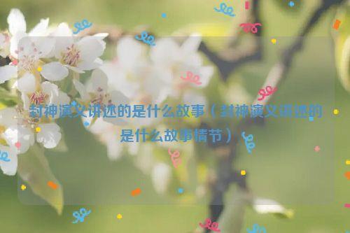 封神演义讲述的是什么故事(封神演义讲述的是什么故事情节)
