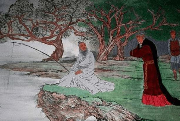 姜太公用没有鱼饵的鱼竿钓周文王,文王拉车800步,这是天意吗?